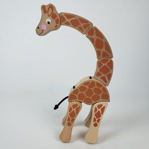 Melissa & Doug Poseable Wooden Giraffe Toy